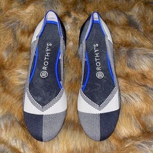 Rothy's Black and White loafers